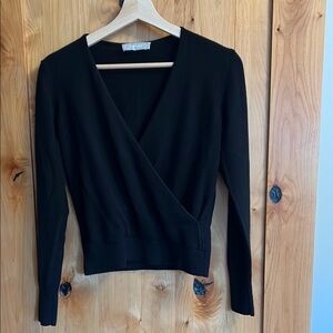 Everlane | 100% Cashmere Black Wrap Top